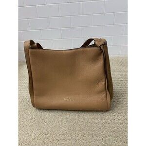 Kate Spade Knott Pebbled Leather Suede Purse Bag Brown Camel Classic